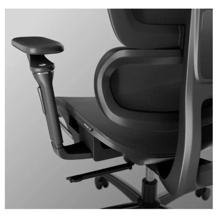 Huzaro HZ-Combat 7.9 must 70 cm ergonoomiline mänguritool võrkkangast seljatoe ja jalatoega, max 150 kg – 14