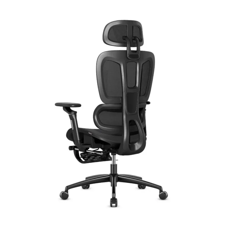Huzaro HZ-Combat 7.9 must 70 cm ergonoomiline mänguritool võrkkangast seljatoe ja jalatoega, max 150 kg