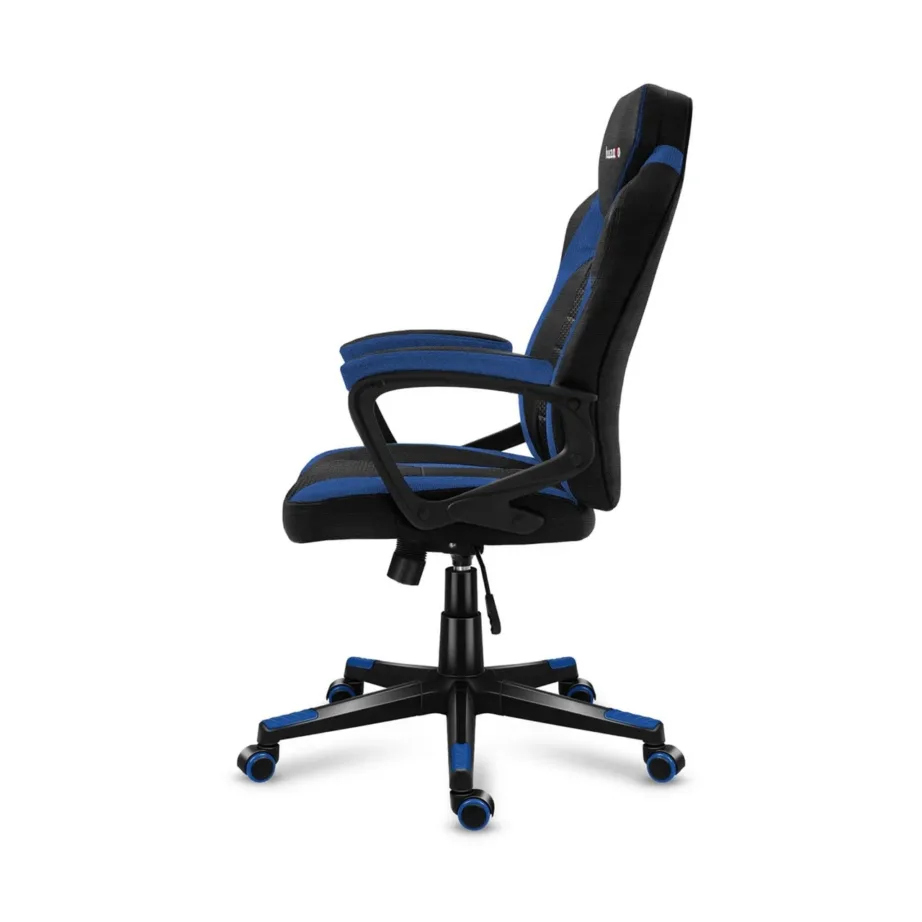 Huzaro HZ-Force 2.5 Blue 68 cm laiune ergonoomiline mänguritool hingava võrkkangast istmega, must-sinine, reguleeritava kõrgusega, pehme käetoega, kandevõime kuni 140 kg – 7