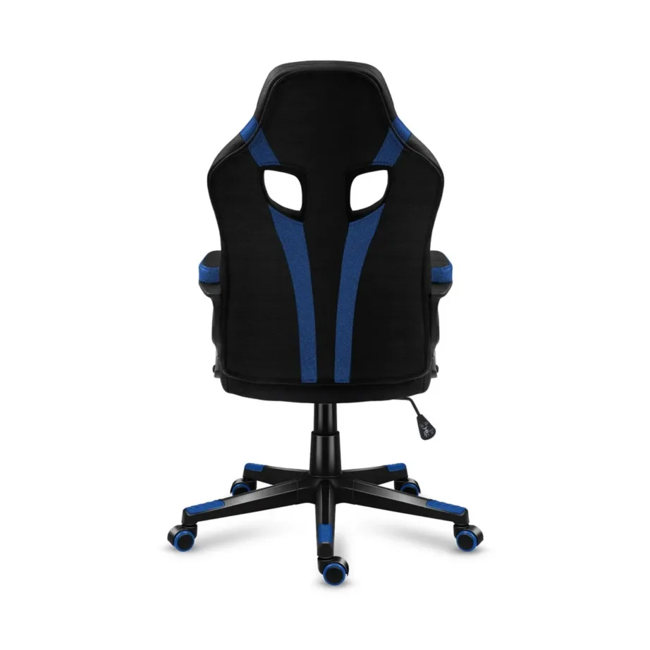 Huzaro HZ-Force 2.5 Blue 68 cm laiune ergonoomiline mänguritool hingava võrkkangast istmega, must-sinine, reguleeritava kõrgusega, pehme käetoega, kandevõime kuni 140 kg – 8