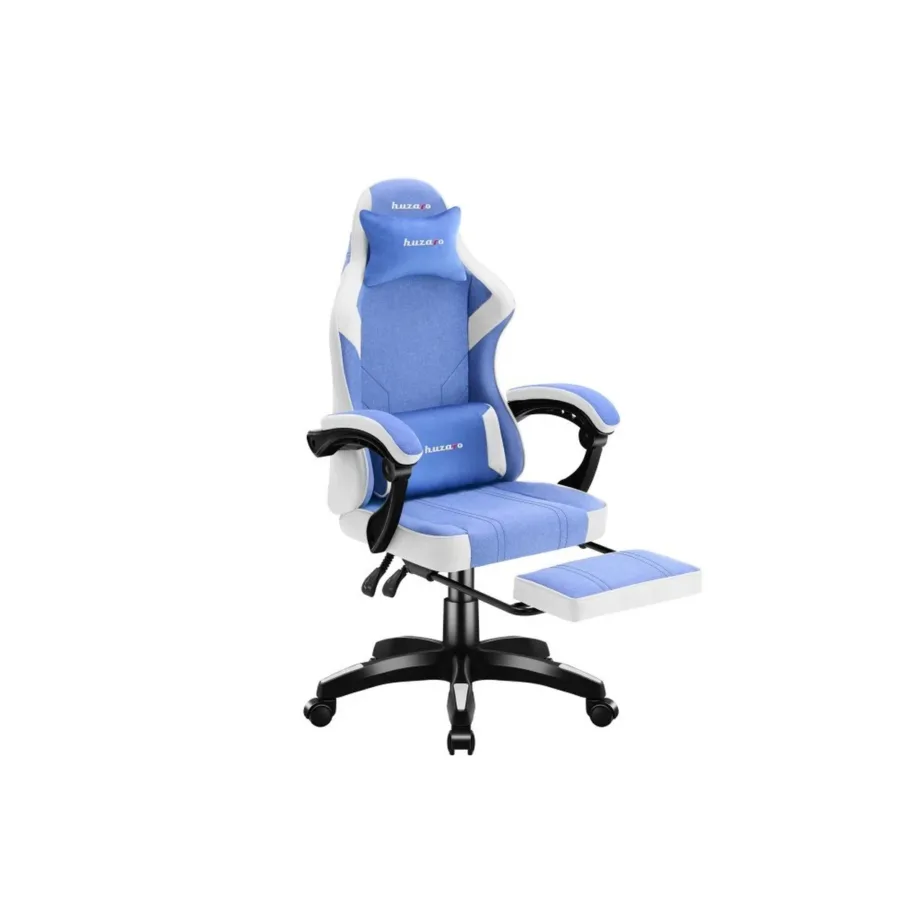 Huzaro HZ-FORCE 3.7 Blue 60 cm lai ergonoomiline mänguritool nimme- ja kaelapadjaga, sinine/valge – 4