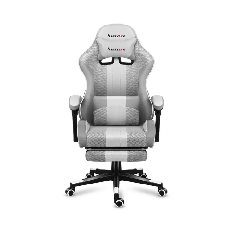 Huzaro HZ-Force 4.7 White Mesh 140 kg reguleeritav ergonoomiline kangast mänguritool jalatoe ja peatoega