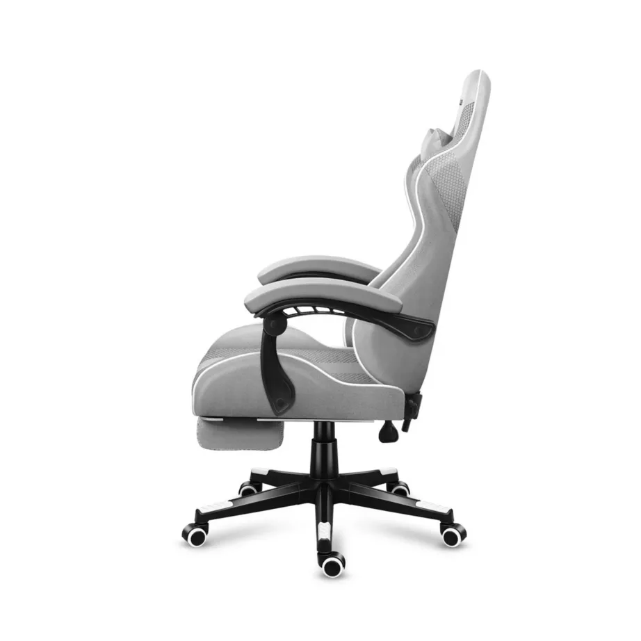 Huzaro HZ-Force 4.7 White Mesh 140 kg reguleeritav ergonoomiline kangast mänguritool jalatoe ja peatoega – 8