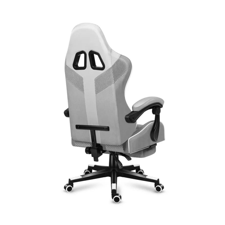 Huzaro HZ-Force 4.7 White Mesh 140 kg reguleeritav ergonoomiline kangast mänguritool jalatoe ja peatoega – 10