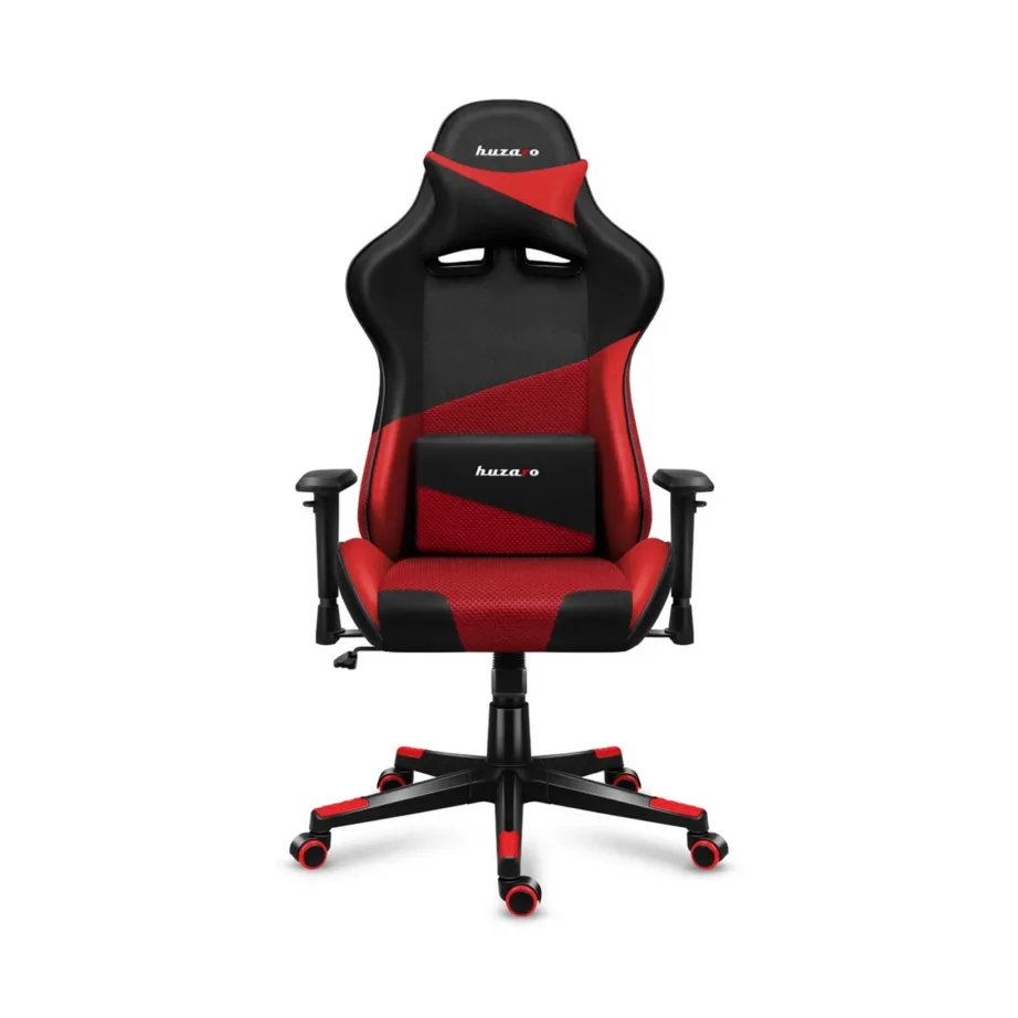 Huzaro Hz-Force 6.2 130 kg must-punane ergonoomiline kangast PC mänguritool kaela- ja nimmetoe, reguleeritavate käetugede ning kallutatava seljatoega – 5