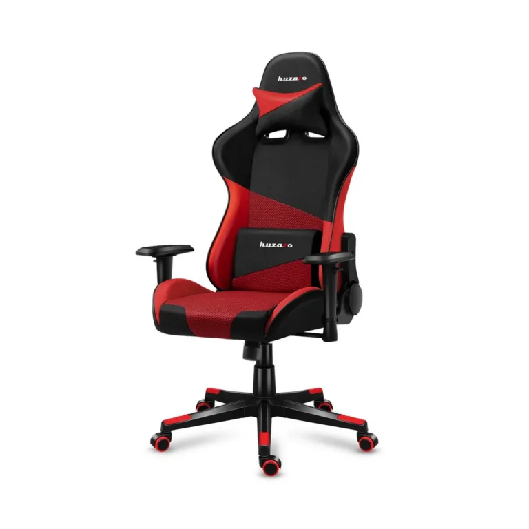 Huzaro Hz-Force 6.2 130 kg must-punane ergonoomiline kangast PC mänguritool kaela- ja nimmetoe, reguleeritavate käetugede ning kallutatava seljatoega