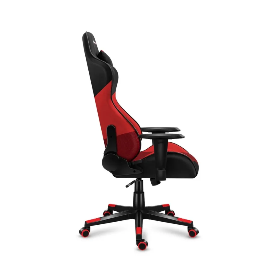 Huzaro Hz-Force 6.2 130 kg must-punane ergonoomiline kangast PC mänguritool kaela- ja nimmetoe, reguleeritavate käetugede ning kallutatava seljatoega – 10