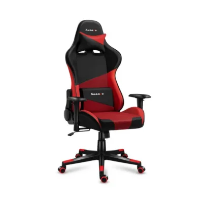 Huzaro Hz-Force 6.2 130 kg must-punane ergonoomiline kangast PC mänguritool kaela- ja nimmetoe, reguleeritavate käetugede ning kallutatava seljatoega