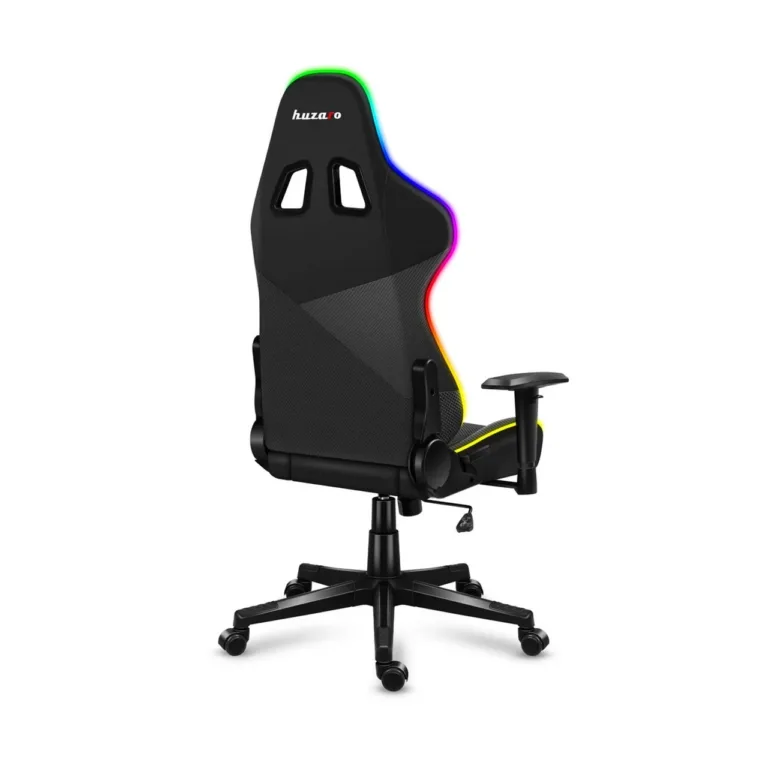 Huzaro Hz-Force 6.2 Black RGB 70x50x134,5 cm ergonoomiline kangast mänguritool RGB valgustuse ja peatoega, 130 kg