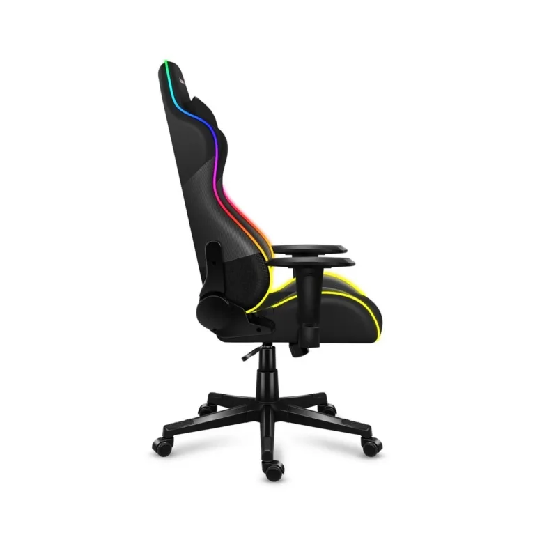 Huzaro Hz-Force 6.2 Black RGB 70x50x134,5 cm ergonoomiline kangast mänguritool RGB valgustuse ja peatoega, 130 kg