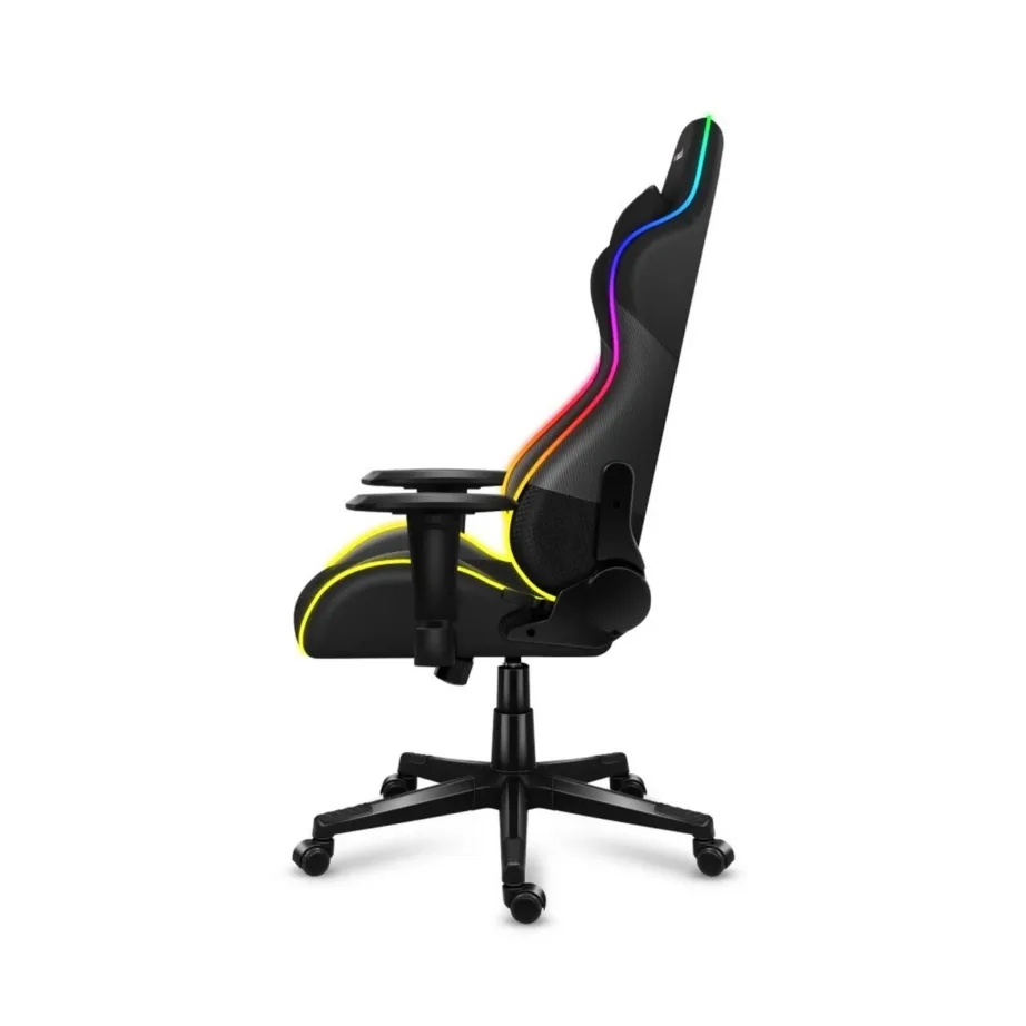 Huzaro Hz-Force 6.2 Black RGB 70x50x134,5 cm ergonoomiline kangast mänguritool RGB valgustuse ja peatoega, 130 kg – 18