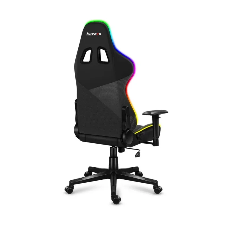 Huzaro Hz-Force 6.2 Black RGB 70x50x134,5 cm ergonoomiline kangast mänguritool RGB valgustuse ja peatoega, 130 kg