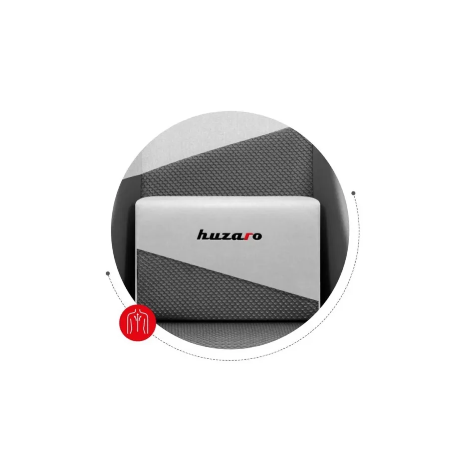 Huzaro Hz-Force 6.2 White Mesh 70×50 cm mänguritool, ergonoomiline, tekstiilist istme ja seljatoega, reguleeritav seljatugi (90–180°), kuni 130 kg – 13