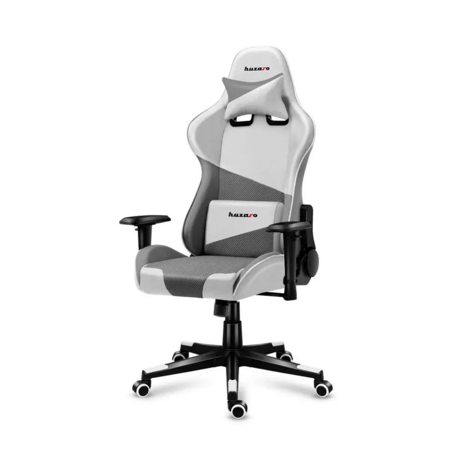 Huzaro Hz-Force 6.2 White Mesh 70×50 cm mänguritool, ergonoomiline, tekstiilist istme ja seljatoega, reguleeritav seljatugi (90–180°), kuni 130 kg – 2
