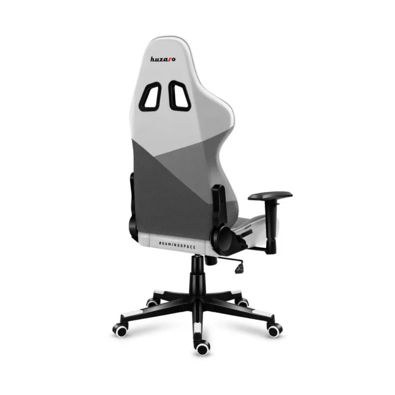 Huzaro Hz-Force 6.2 White Mesh 70x50 cm mänguritool, ergonoomiline, tekstiilist istme ja seljatoega, reguleeritav seljatugi (90–180°), kuni 130 kg