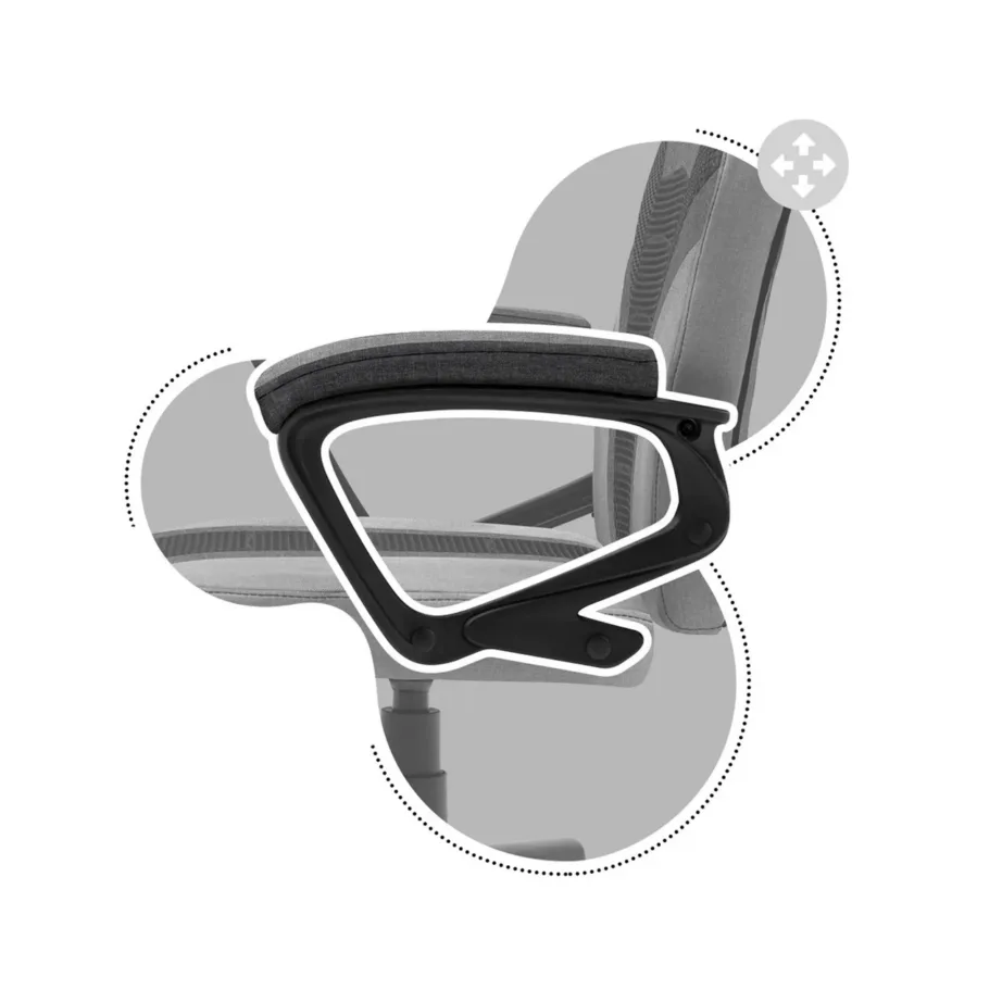 Huzaro HZ-Ranger 1.0 54 cm must/hall laste mänguritool, pehme ja hingava kangaga, terasraamil, sobib kuni 150 cm ja 130 kg kasutajale – 6