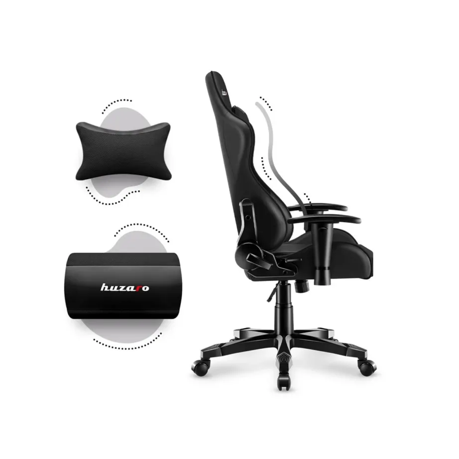 Huzaro HZ-Ranger 6.0 Black 61 cm laiune laste mänguritool, terasraam, kangas, 2D reguleeritavad käetoed, kuni 130 kg, must – 13