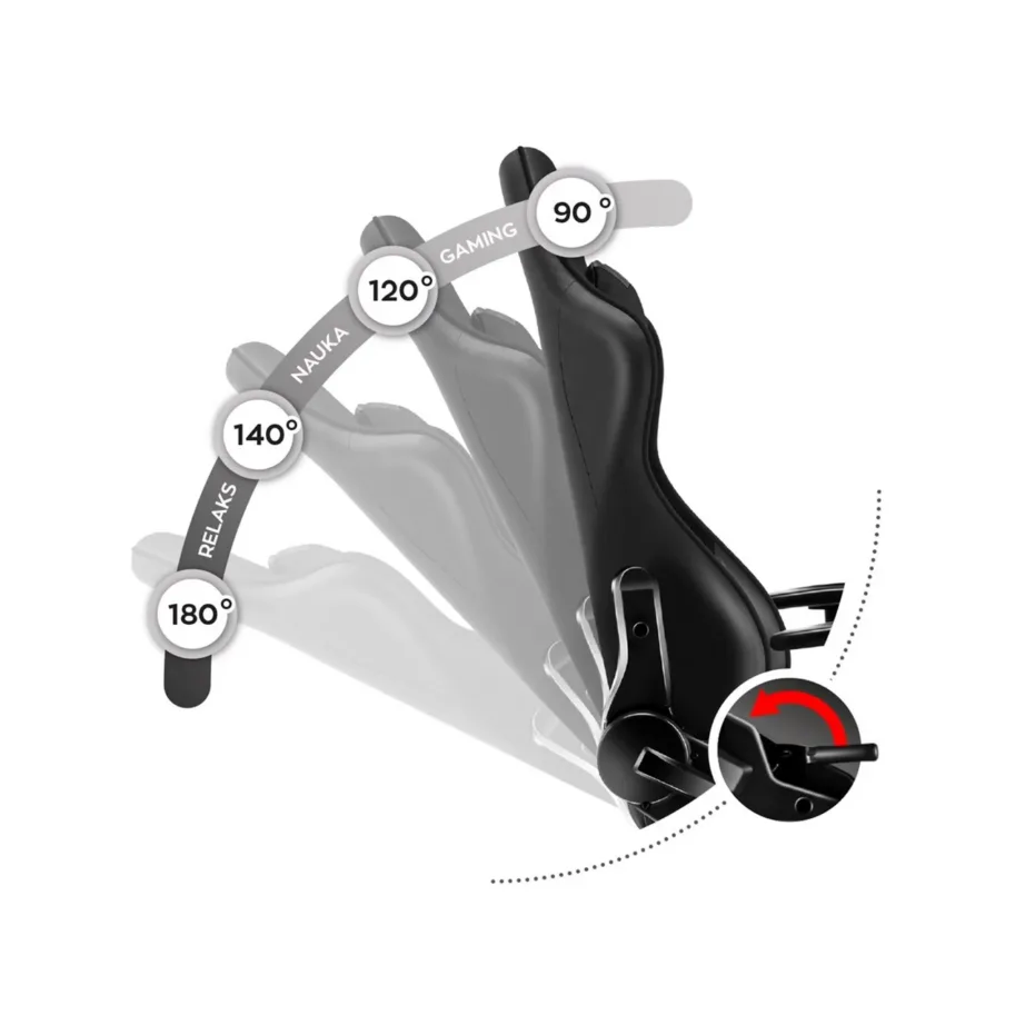 Huzaro HZ-Ranger 6.0 Black 61 cm laiune laste mänguritool, terasraam, kangas, 2D reguleeritavad käetoed, kuni 130 kg, must – 8