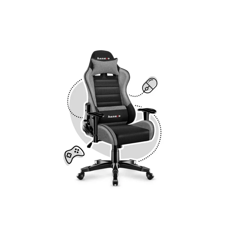 Huzaro HZ-Ranger 6.0 hall/must laste arvutitool, 61x50x73,5 cm, 2D käetoed ja hingav kangas, max 130 kg