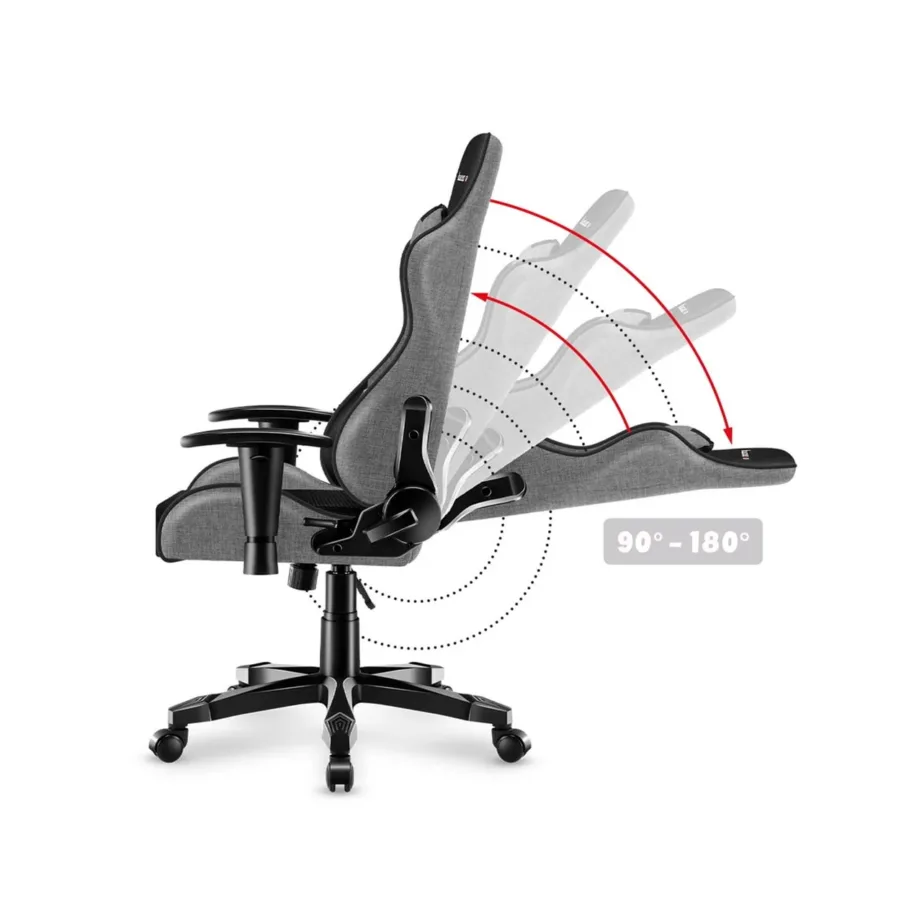 Huzaro HZ-Ranger 6.0 hall/must laste arvutitool, 61x50x73,5 cm, 2D käetoed ja hingav kangas, max 130 kg – 7