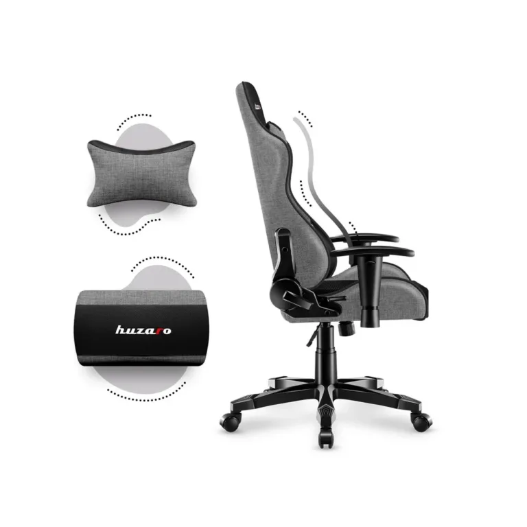Huzaro HZ-Ranger 6.0 hall/must laste arvutitool, 61x50x73,5 cm, 2D käetoed ja hingav kangas, max 130 kg