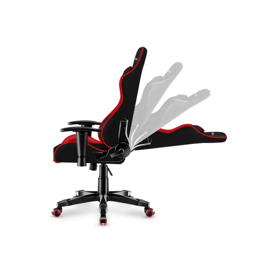 Huzaro HZ-Ranger 6.0 must/punane kangast 2D käetugedega laste gaming-tool, terasraam, reguleeritav seljatugi 90–180°, max 160 cm/130 kg – 4