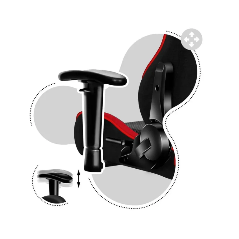Huzaro HZ-Ranger 6.0 must/punane kangast 2D käetugedega laste gaming-tool, terasraam, reguleeritav seljatugi 90–180°, max 160 cm/130 kg