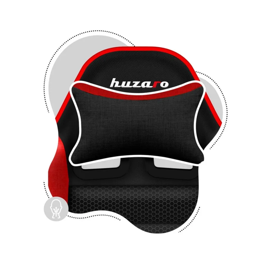 Huzaro HZ-Ranger 6.0 must/punane kangast 2D käetugedega laste gaming-tool, terasraam, reguleeritav seljatugi 90–180°, max 160 cm/130 kg – 9