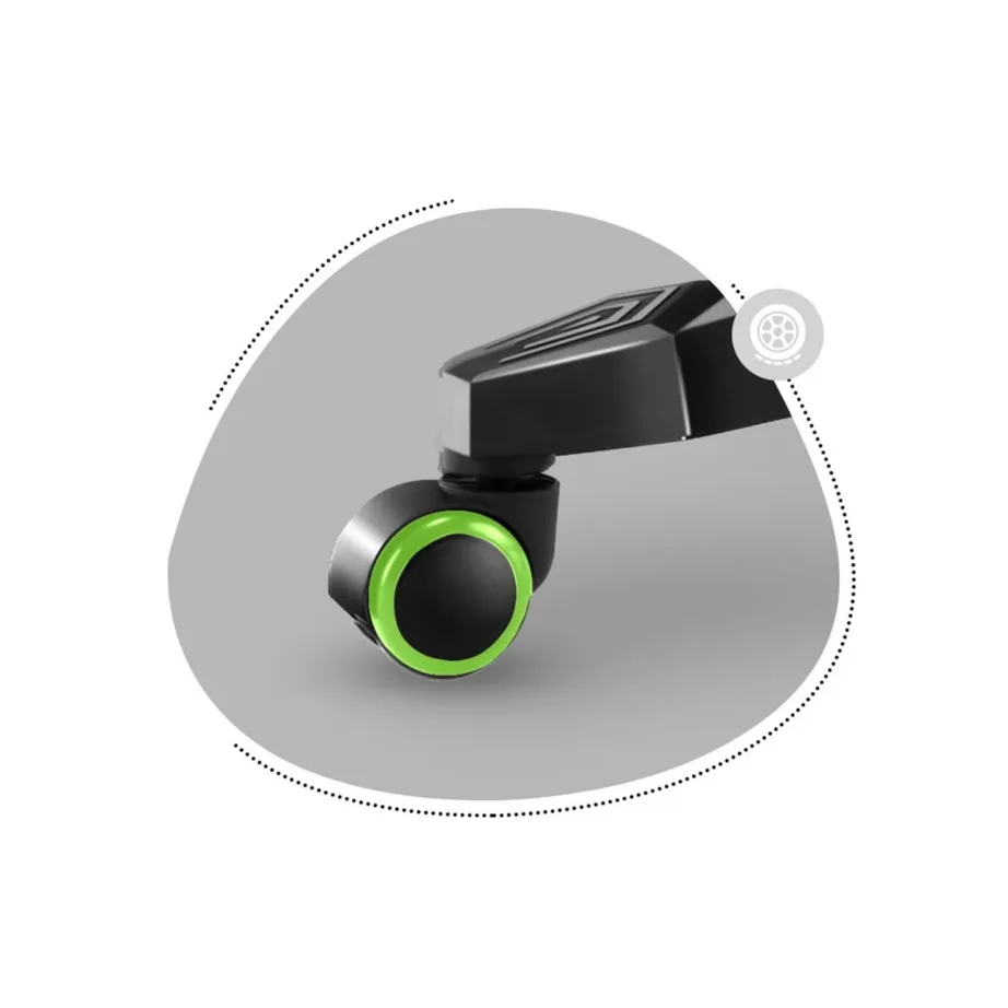 Huzaro HZ-Ranger 6.0 Pixel Mesh 61x50x109–119 cm laste must/roheline ergonoomiline kangast mänguritool, terasraamiga, 2D käetugede ja kallutuslukuga, maksimaalne kasutaja 160 cm/130 kg – 7