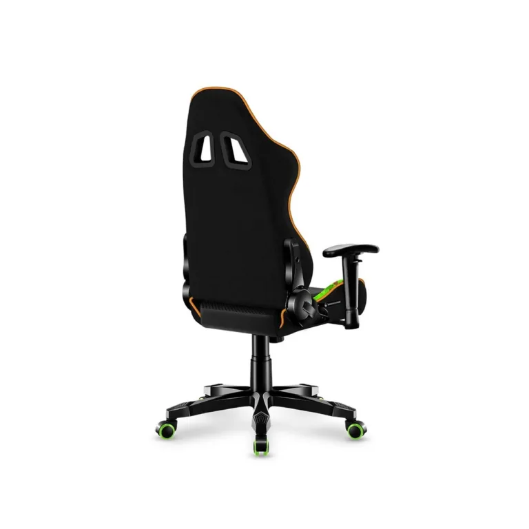 Huzaro HZ-Ranger 6.0 Pixel Mesh 61x50x109–119 cm laste must/roheline ergonoomiline kangast mänguritool, terasraamiga, 2D käetugede ja kallutuslukuga, maksimaalne kasutaja 160 cm/130 kg