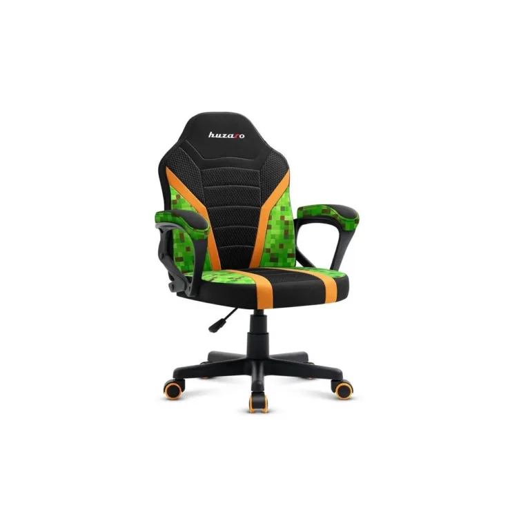 Huzaro Ranger 1.0 Pixel Mesh 54 cm must/oranž/roheline laste mänguritool, kangast ja hingava polsterdusega, terasraam, max 150 cm / 130 kg