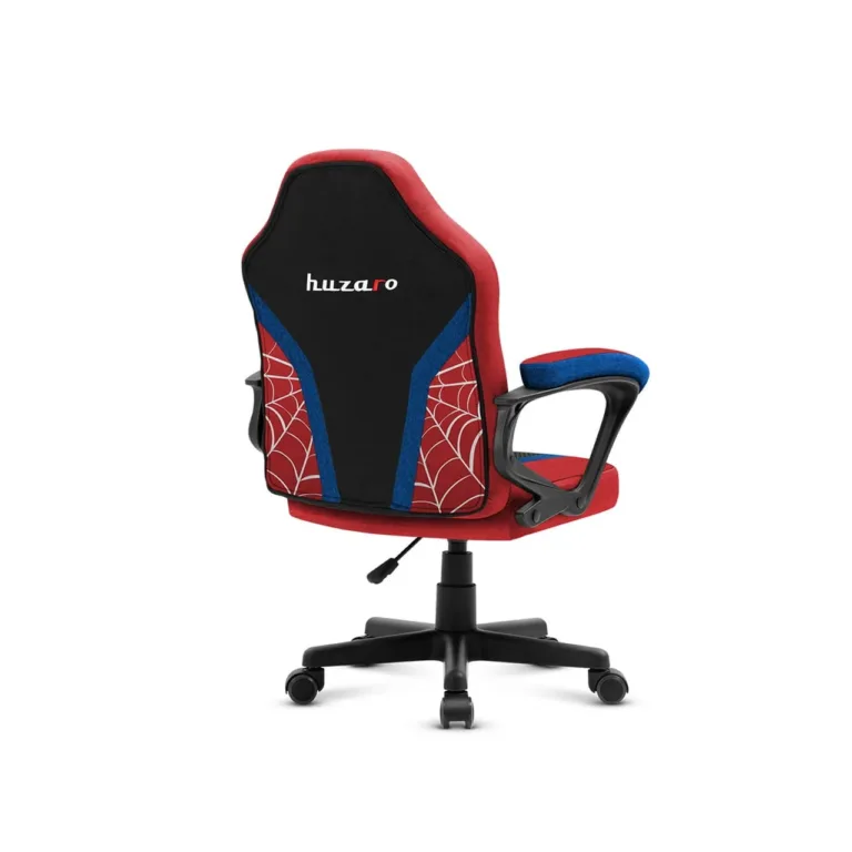 Huzaro Ranger 1.0 Spider 54 cm laste punane-must PC mängutool, polsterdatud iste ja seljatugi, terasraam, hingav kangas, 5 rattaga