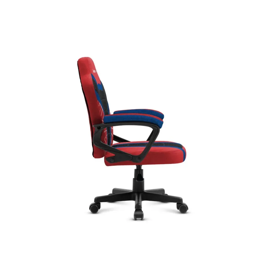 Huzaro Ranger 1.0 Spider 54 cm laste punane-must PC mängutool, polsterdatud iste ja seljatugi, terasraam, hingav kangas, 5 rattaga – 5