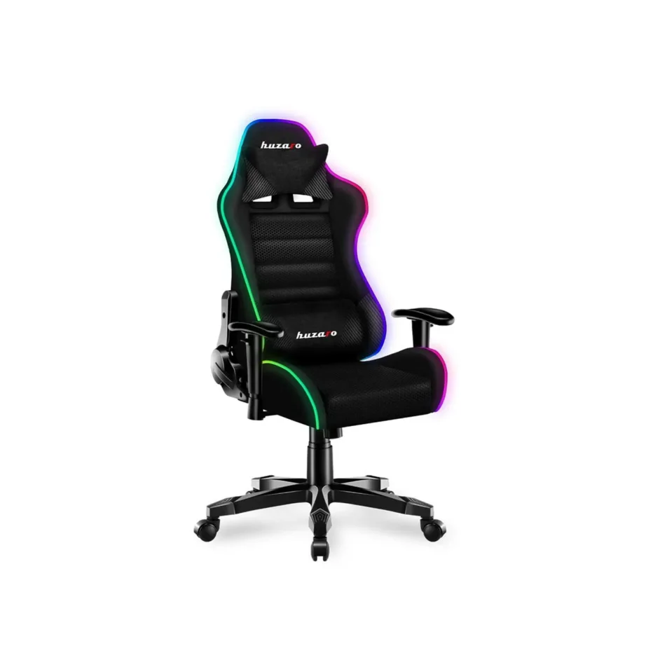 Huzaro Ranger 6.0 RGB Mesh 61 cm laste mänguritool, reguleeritav, hingav võrk, RGB valgustus, maks. 160 cm/130 kg