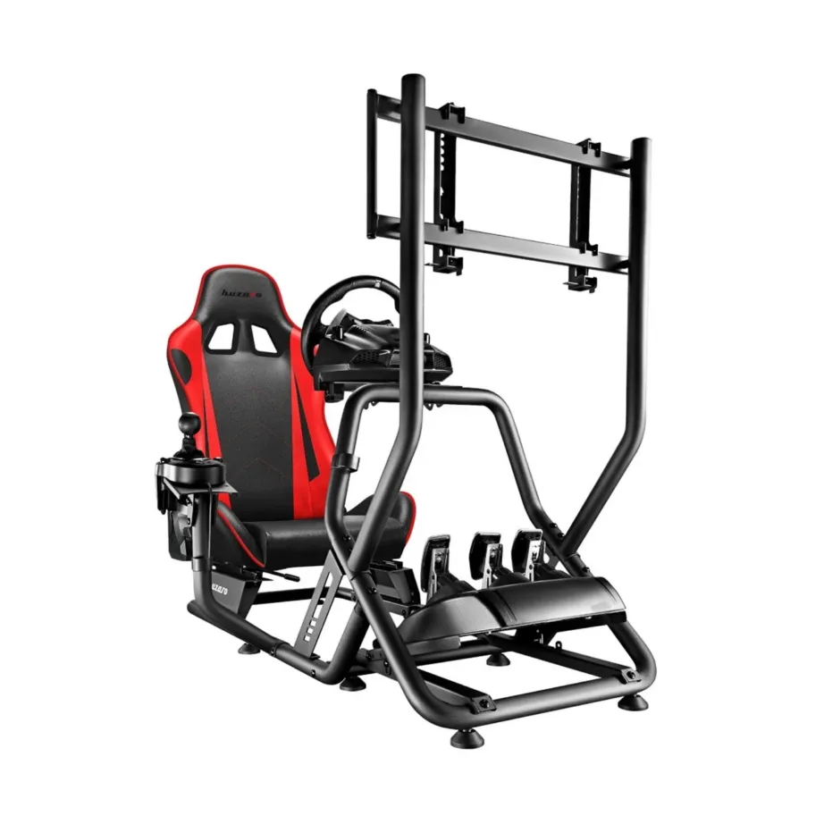 Huzaro Speed 6.0 136x56x108 cm terasest punane/must võidusõidusimulaatori kokpit, reguleeritav 30–90°, maksimaalne kandevõime 120 kg – 3