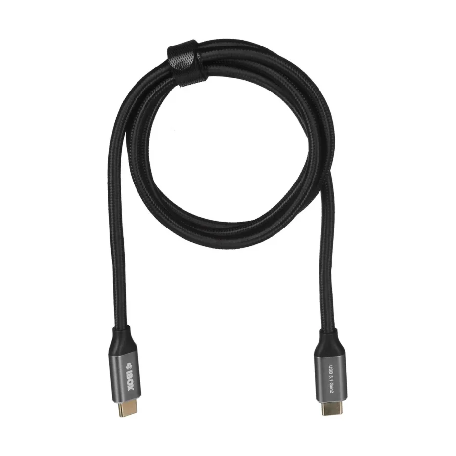 I-BOX IKUMTC31G2 1 m must USB-C/USB-C 3.2 Gen 2 andme- ja laadimiskaabel – 3