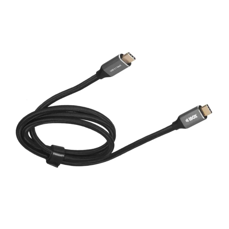 I-BOX IKUMTC31G2 1 m must USB-C/USB-C 3.2 Gen 2 andme- ja laadimiskaabel