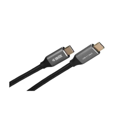 I-BOX IKUMTC31G2 1 m must USB-C/USB-C 3.2 Gen 2 andme- ja laadimiskaabel