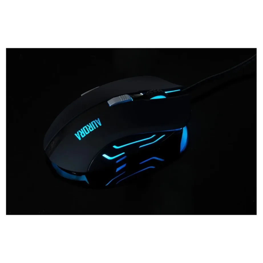 iBOX Aurora A-1 IMOGS9031 2400 DPI must LED-taustvalgustusega 1,8 m USB optiline hiir paremakäelistele, 6 nupuga PC jaoks – 7