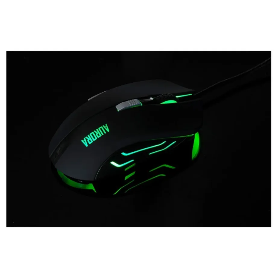 iBOX Aurora A-1 IMOGS9031 2400 DPI must LED-taustvalgustusega 1,8 m USB optiline hiir paremakäelistele, 6 nupuga PC jaoks – 8