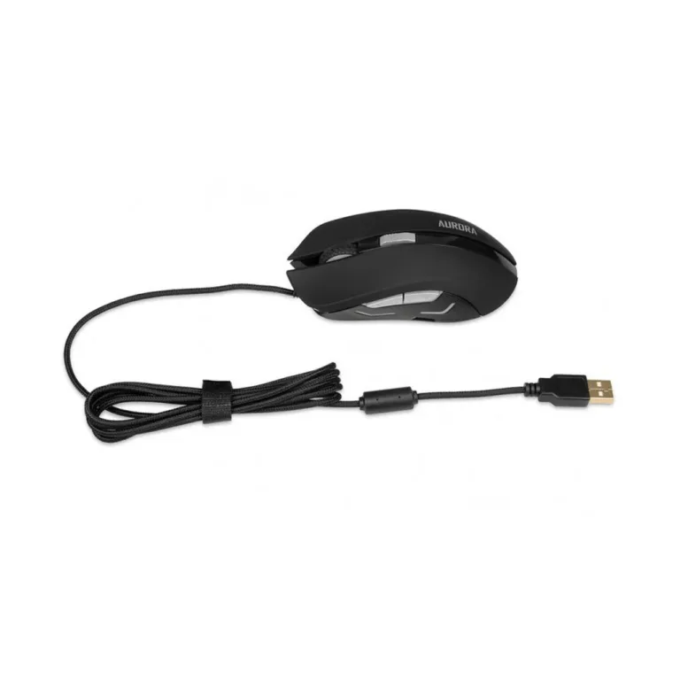 iBOX Aurora A-1 IMOGS9031 2400 DPI must LED-taustvalgustusega 1,8 m USB optiline hiir paremakäelistele, 6 nupuga PC jaoks