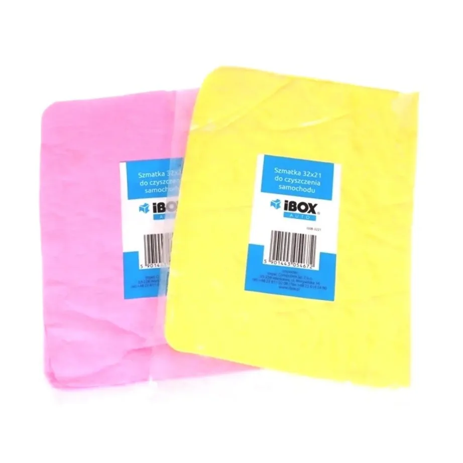 IBOX I508-3221 32x21 cm puuvillane puhastuslapp, 2 tk, kollane/roosa, masinpestav