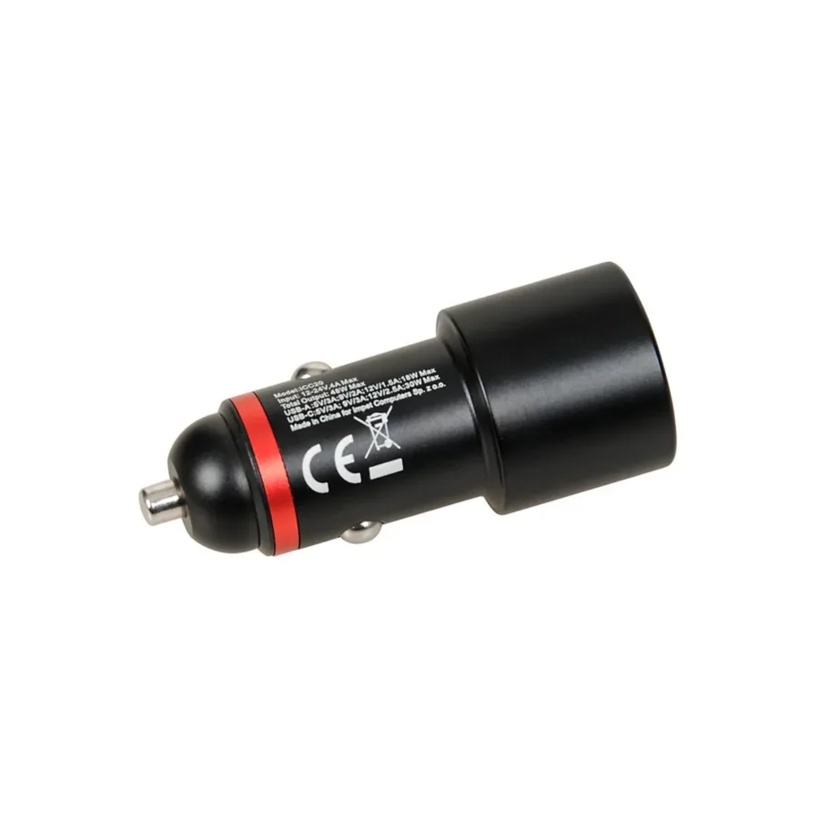 iBox ICC20 60W USB-C/USB-A autolaadija kiirlaadimisega, must, LED-indikaator, nutitelefonidele, tahvelarvutitele ja nutikelladele – 2