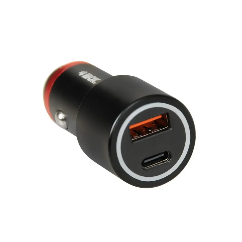 iBox ICC20 60W USB-C/USB-A autolaadija kiirlaadimisega, must, LED-indikaator, nutitelefonidele, tahvelarvutitele ja nutikelladele – 6