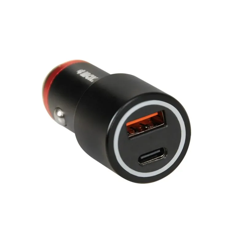 iBox ICC20 60W USB-C/USB-A autolaadija kiirlaadimisega, must, LED-indikaator, nutitelefonidele, tahvelarvutitele ja nutikelladele