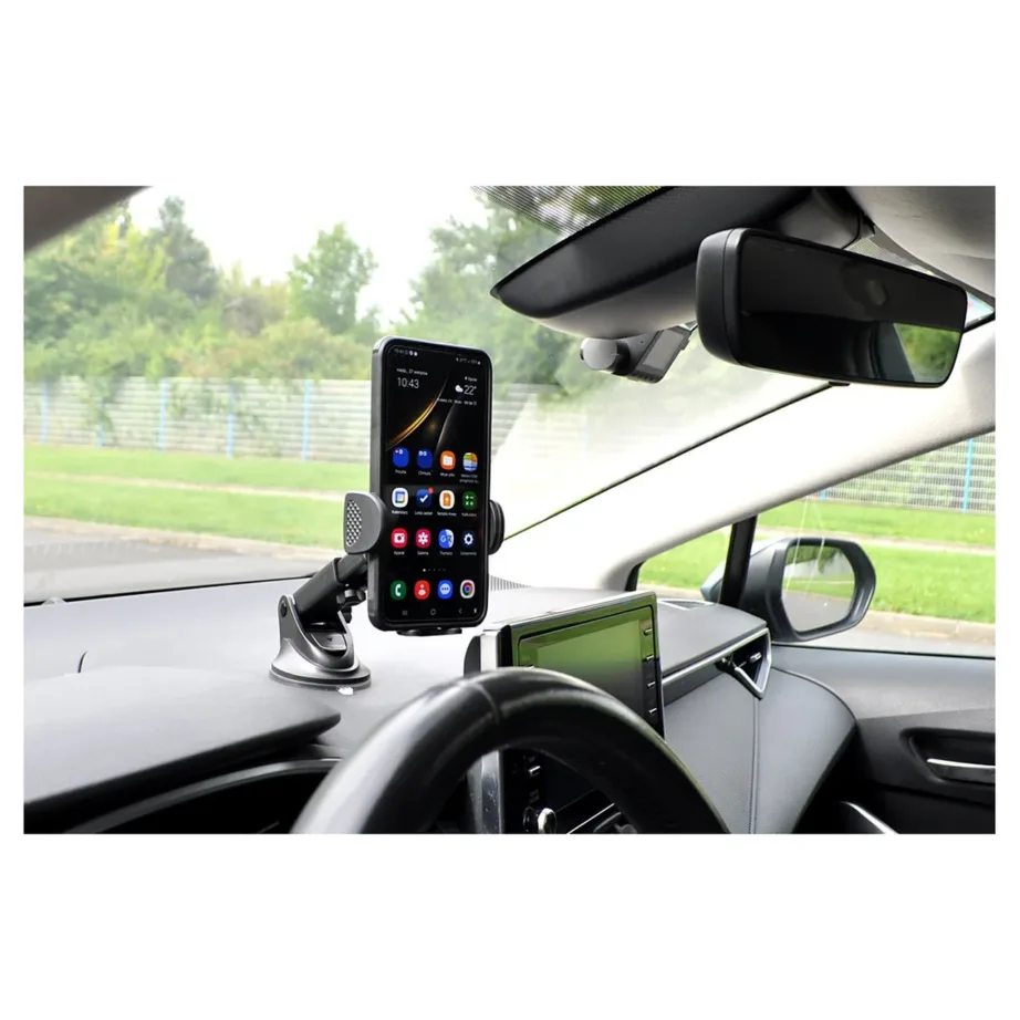 iBox ICH9 H-9 must plastikust autokinnitus nutitelefonile, iminapaga, horisontaalne/vertikaalne, põrutuskindel – 6