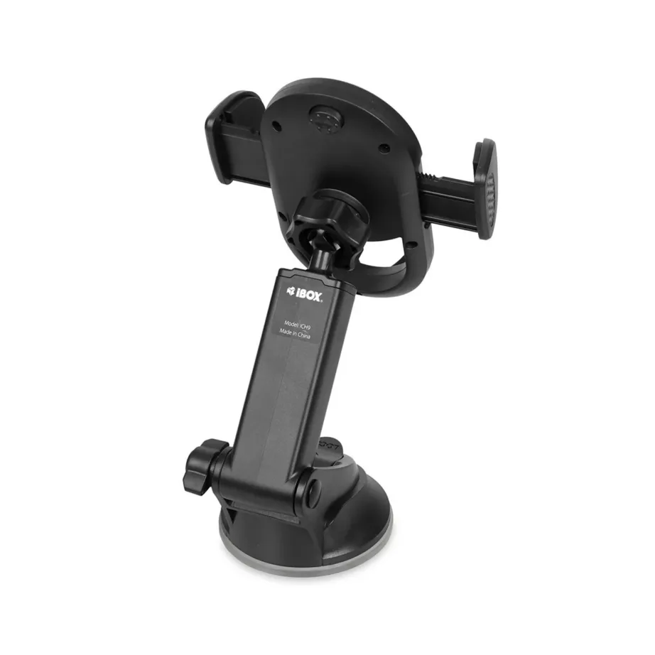 iBox ICH9 H-9 must plastikust autokinnitus nutitelefonile, iminapaga, horisontaalne/vertikaalne, põrutuskindel – 8