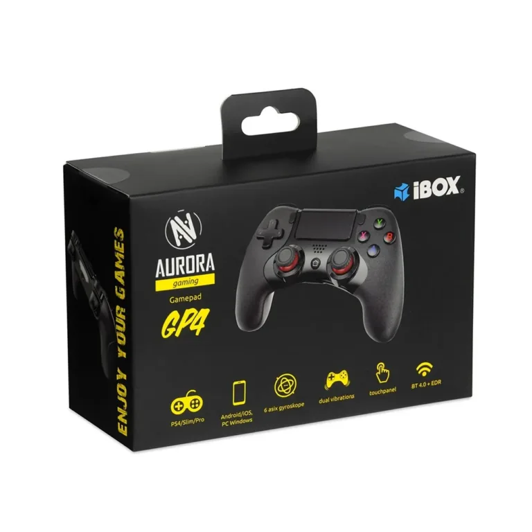 iBox IGP4 must juhtmevaba Bluetooth mängupult 18 nupuga PS4, PC, Android ja iOS jaoks