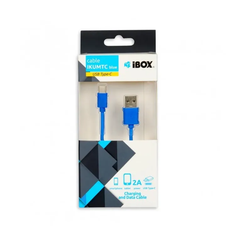iBox IKUMTCB 1 m sinine USB 2.0 A–USB-C kaabel, sirged otsad