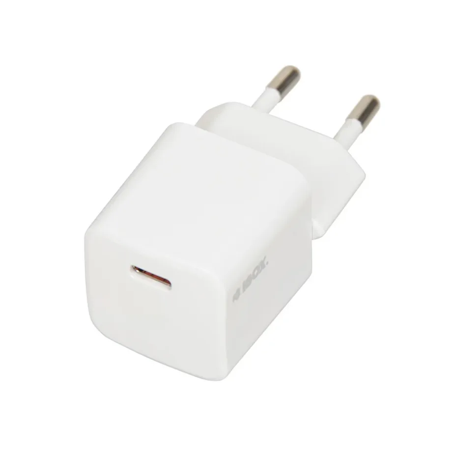 IBOX ILUC38CW 30W USB-C PD 3.0 valge seinalaadija, QuickCharge, universaalne, 1 USB-C port ja USB-C/USB-C kaabel kaasas – 4